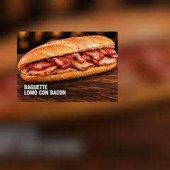 BAGUETTE LOMO CON BACON