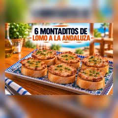 6 MONTADITOS LOMO A LA ANDALUZA