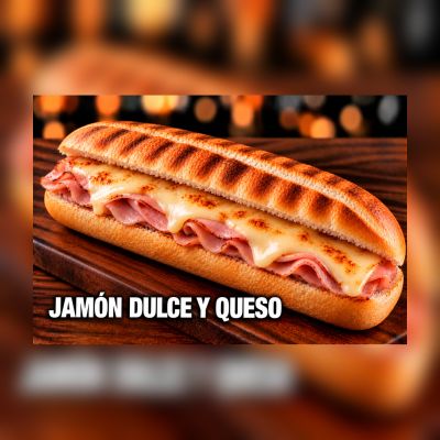 BAGUETTE JAMON DULCE Y QUESO – imagen 1