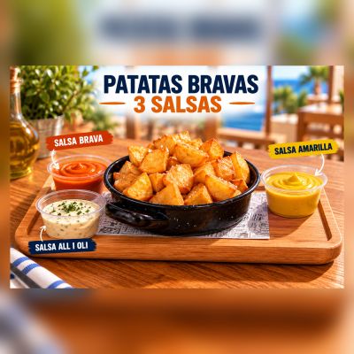 PATATAS BRAVAS (3 SALSAS APARTE) – imagen 1